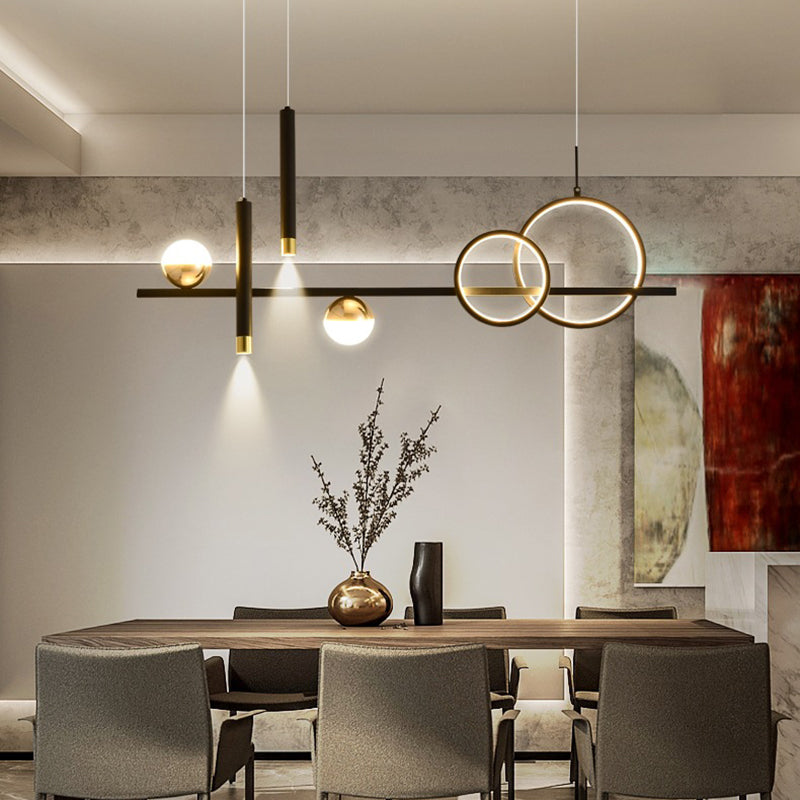 Linear Isola Lighting Acrilic Contemporary Simplicity Fishings a sospensione per il ristorante