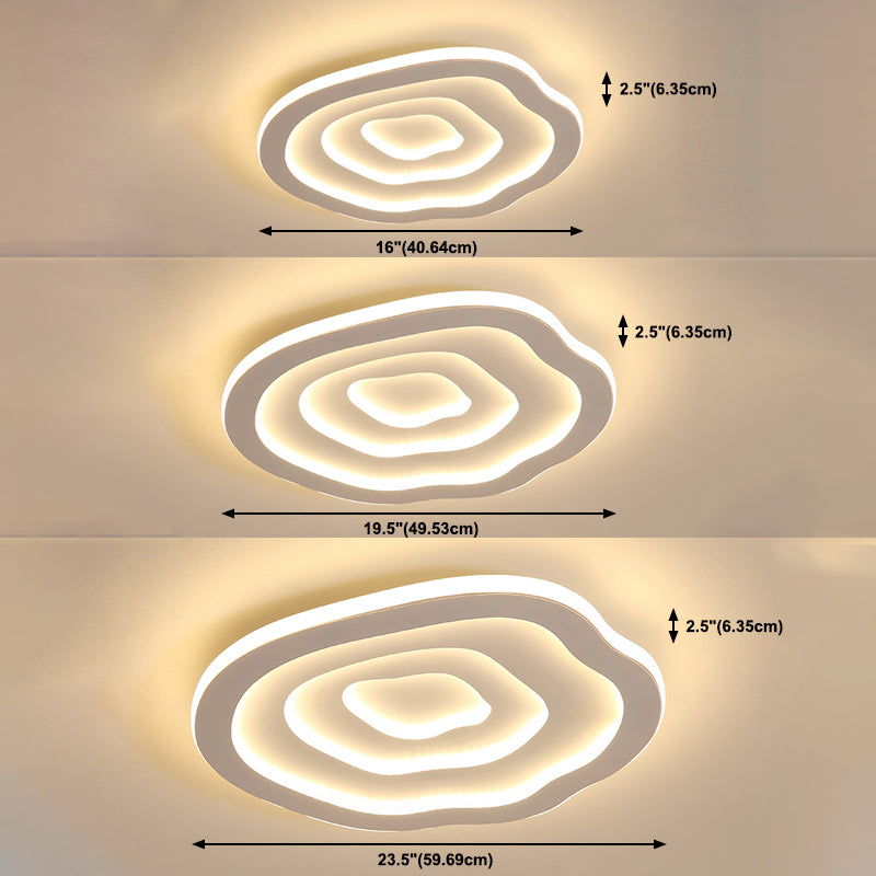 16"/20"/23" Long Flush Ceiling Light Fixture with Acrylic Shade Modern Flush Mount