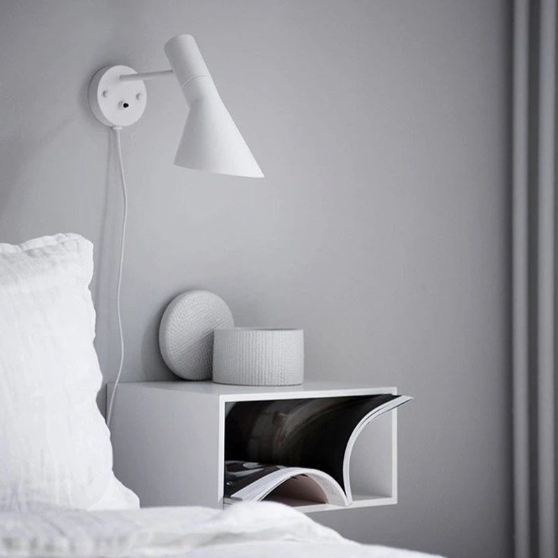 Creative Simplicity Contemporary Wall Sconce Lights with Metal Shade for Bedroom