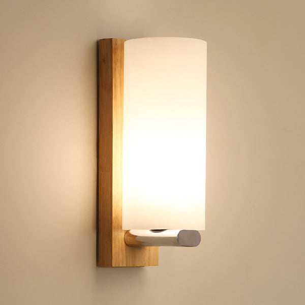 Living Room One Head Wall Sconce Modern Wood Style Wall Mounted Light Fixture