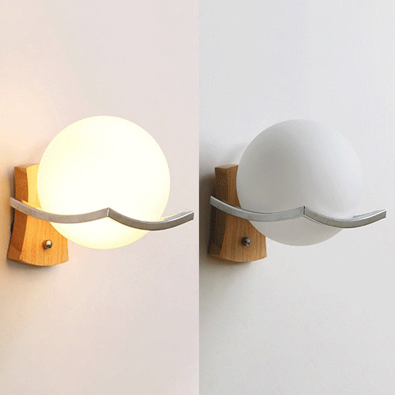 Living Room One Head Wall Sconce Modern Wood Style Wall Mounted Light Fixture