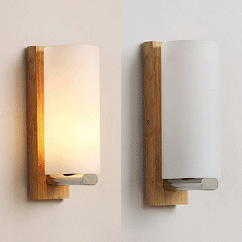Living Room One Head Wall Sconce Modern Wood Style Wall Mounted Light Fixture