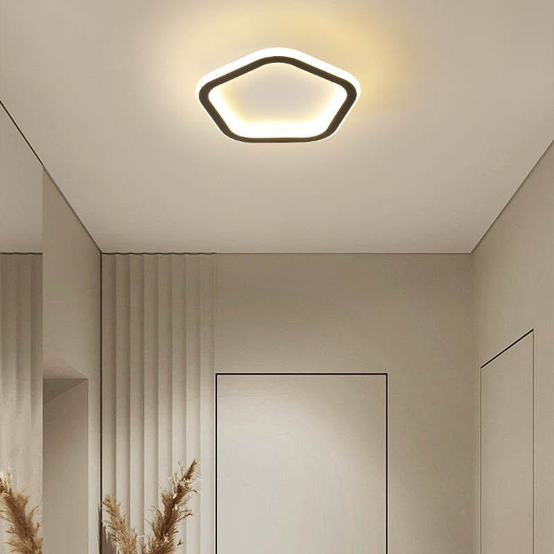 Pentagone/carré/rond/triangle LED plafonnier encastré moderne encastré