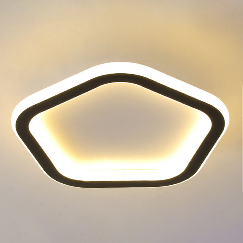 Pentagone/carré/rond/triangle LED plafonnier encastré moderne encastré
