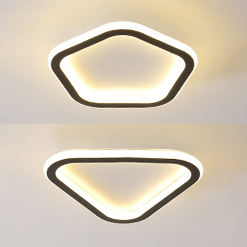 Pentagone/carré/rond/triangle LED plafonnier encastré moderne encastré
