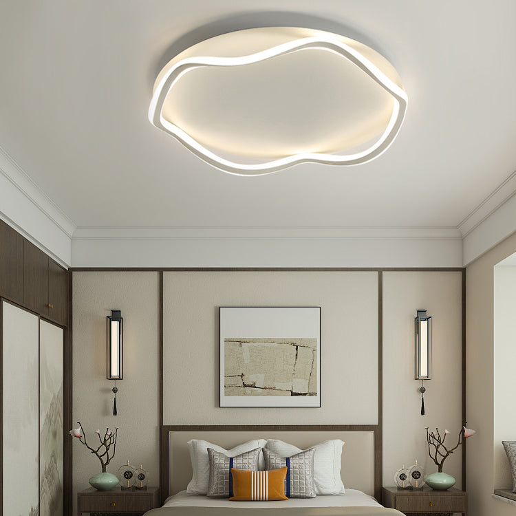 20" Long Simplicity Flush Ceiling Light Fixture Black/White Flush Mount Fixture