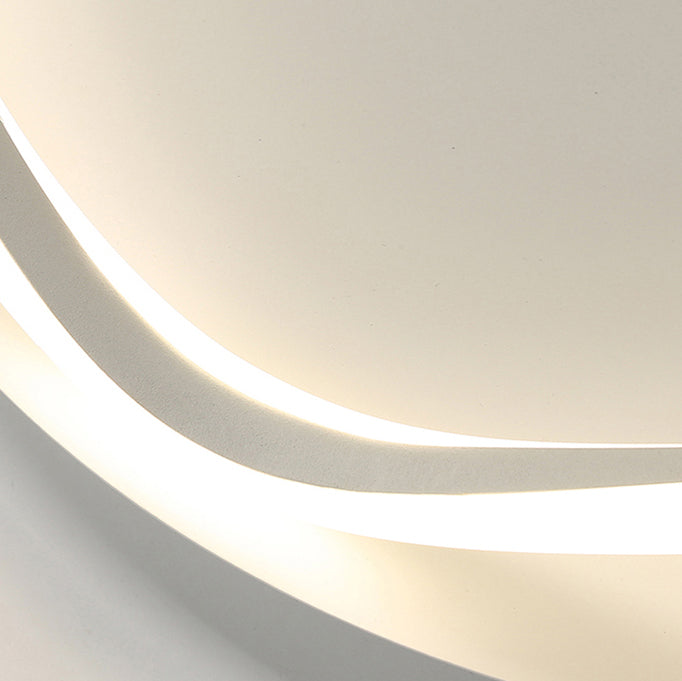 20" Long Simplicity Flush Ceiling Light Fixture Black/White Flush Mount Fixture