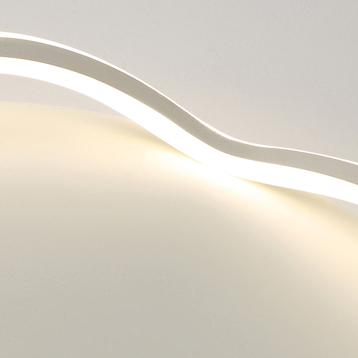 20" Long Simplicity Flush Ceiling Light Fixture Black/White Flush Mount Fixture