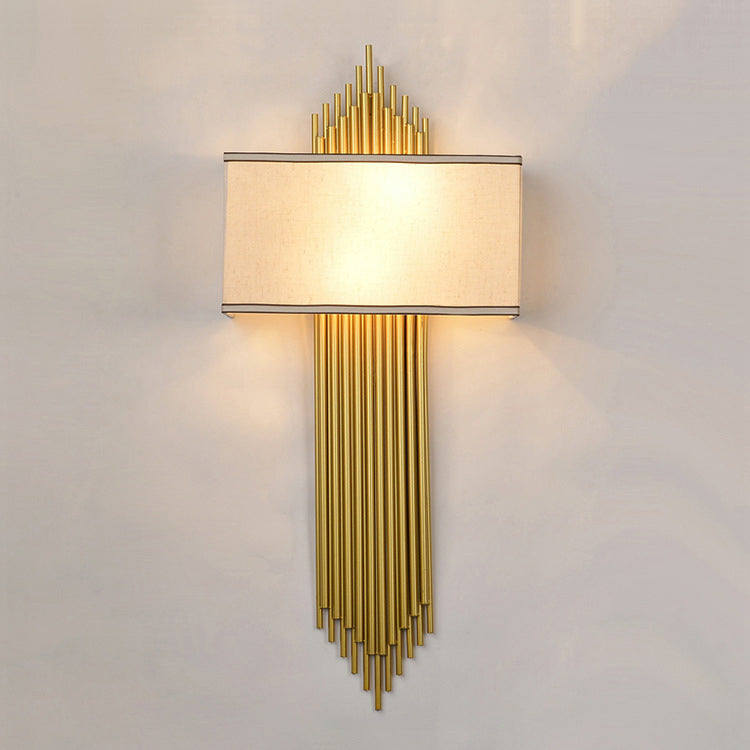 Postmodern Metal Wall Sconce Two Blub Wall Mounted Light Fixture for Bedroom