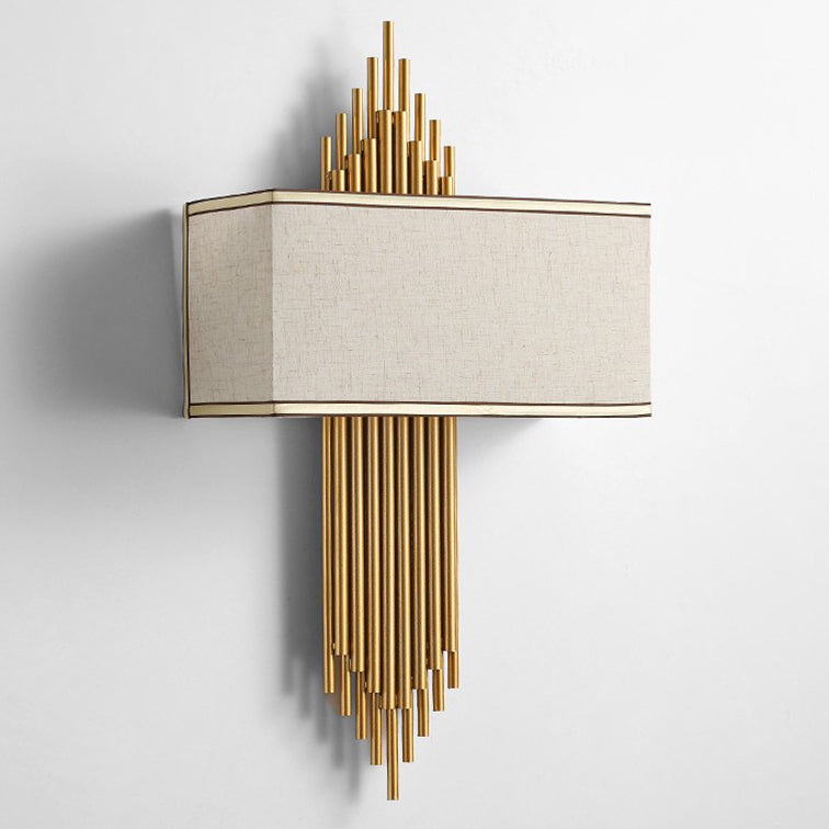 Postmodern Metal Wall Sconce Two Blub Wall Mounted Light Fixture for Bedroom