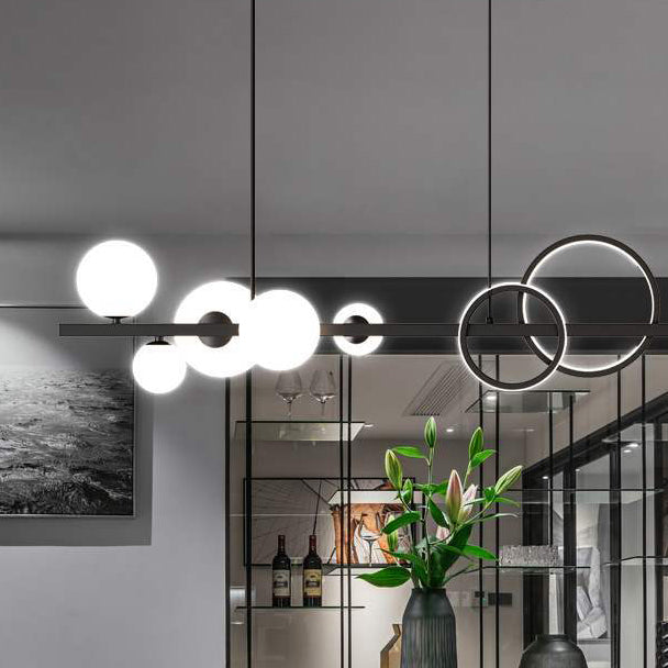 Contemporary Kitchen Pendant Lights with Glass Shade for Sitting Room Dining Room