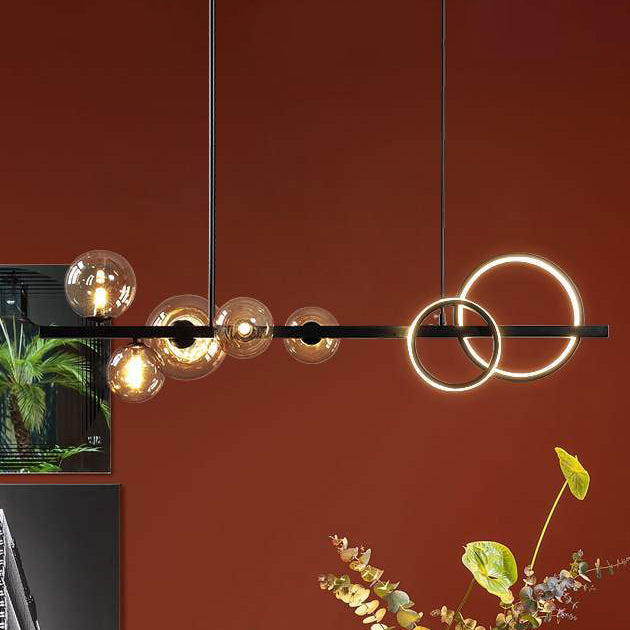 Contemporary Kitchen Pendant Lights with Glass Shade for Sitting Room Dining Room