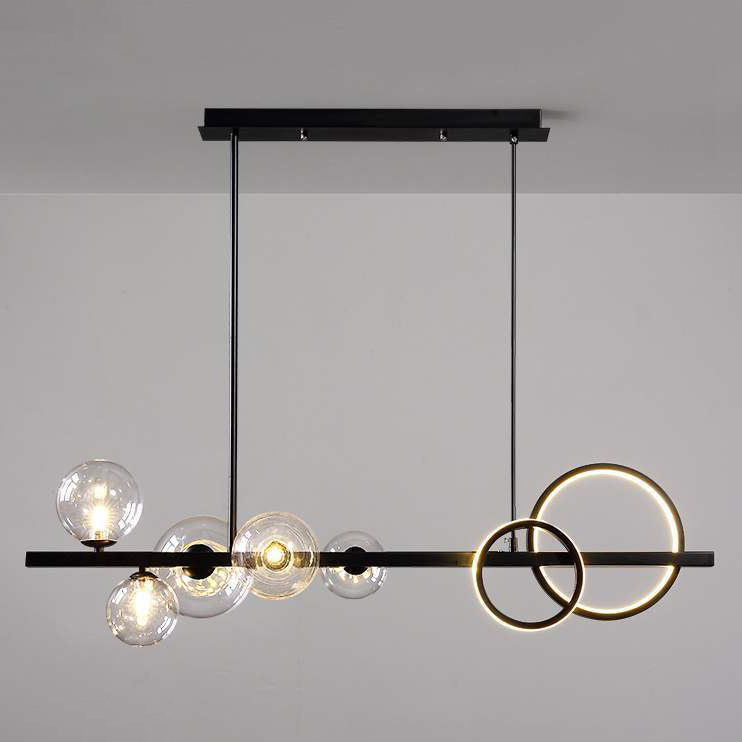 Contemporary Kitchen Pendant Lights with Glass Shade for Sitting Room Dining Room