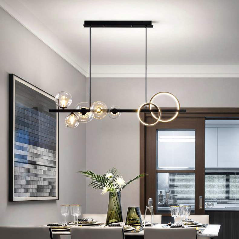 Contemporary Kitchen Pendant Lights with Glass Shade for Sitting Room Dining Room