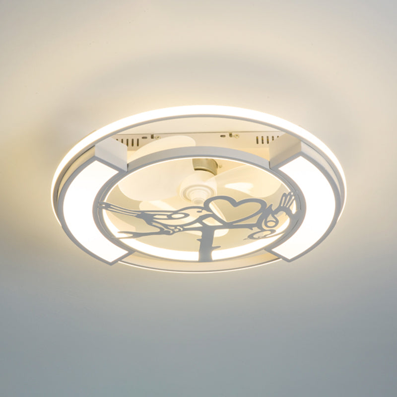 Weiße geometrische Deckenlüftungslampe moderne Acryl -LED -Halbblütenmontage Licht für Wohnzimmer