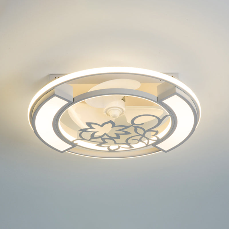 Weiße geometrische Deckenlüftungslampe moderne Acryl -LED -Halbblütenmontage Licht für Wohnzimmer