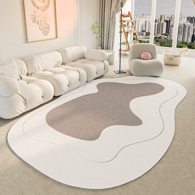 Modèle de tapis de tapis de zone moderne blanc tapis de support non glissant pour la décoration intérieure