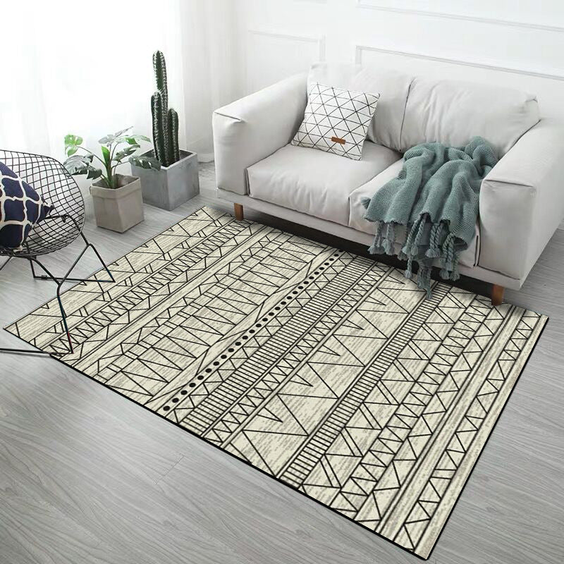 Bohemian Harlequin Print Carpet Polyester Indoor Rug Non-Slip Backing Area Carpet for Living Room