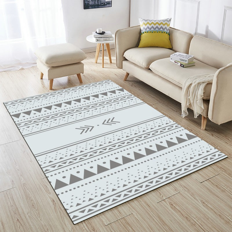 Bohemian Harlequin Print Carpet Polyester Indoor Rug Non-Slip Backing Area Carpet for Living Room