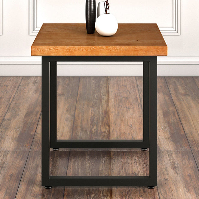 Industriequadrat Esstisch Kiefer Massivholz Tisch mit doppelter Sockel