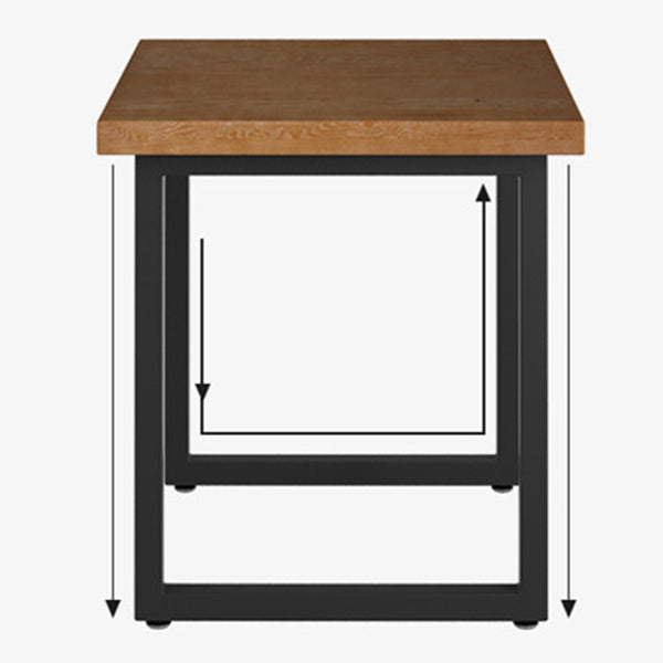 Industrial Solid Wood Dinner Room Kitchen Table Square Sled Table for Dining Room