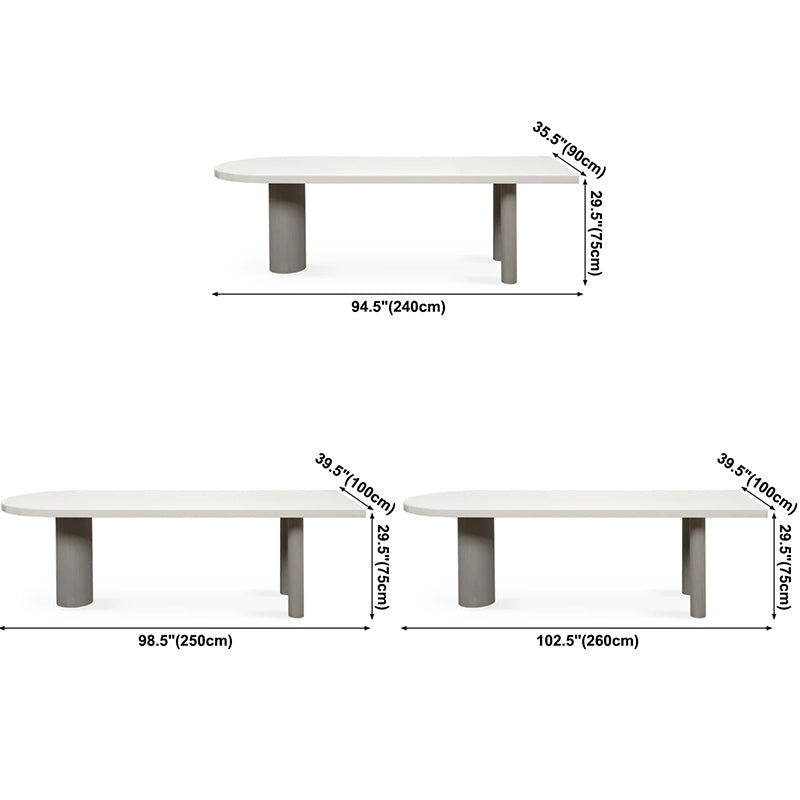 Moderner Home-Esstisch aus massivem Holz, Freiformtisch mit 3-Bein-Basis