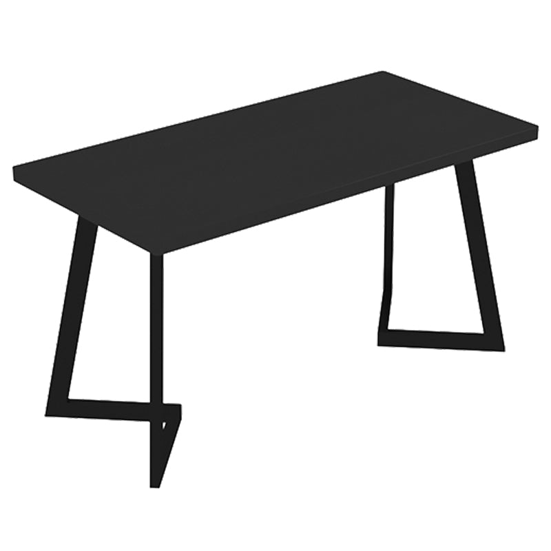 Table de cuisine noire industrielle table de table de cuisine de table de traîneau pour salle à manger
