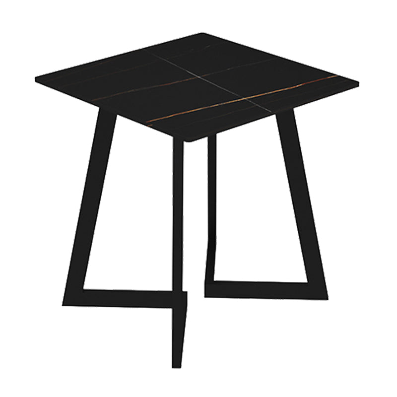 Table de cuisine noire industrielle table de table de cuisine de table de traîneau pour salle à manger