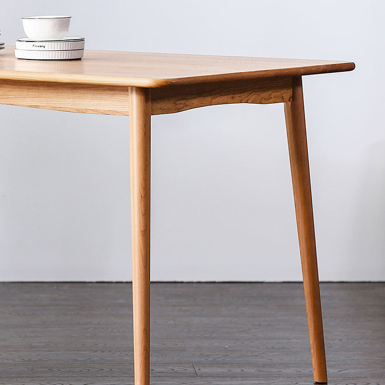 Vaste houten rechthoek eettafel in de natuur eigentijdse keuken houten tafel met 4 poten