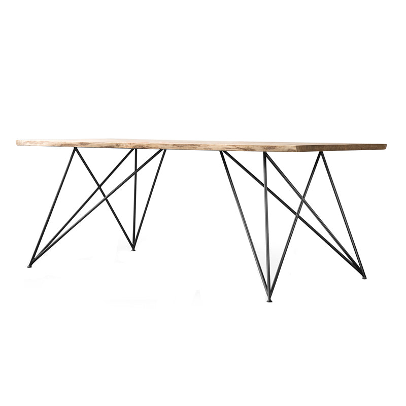 Mesa de comedor de color rectángulo de madera Mesa de madera maciza con 4 patas