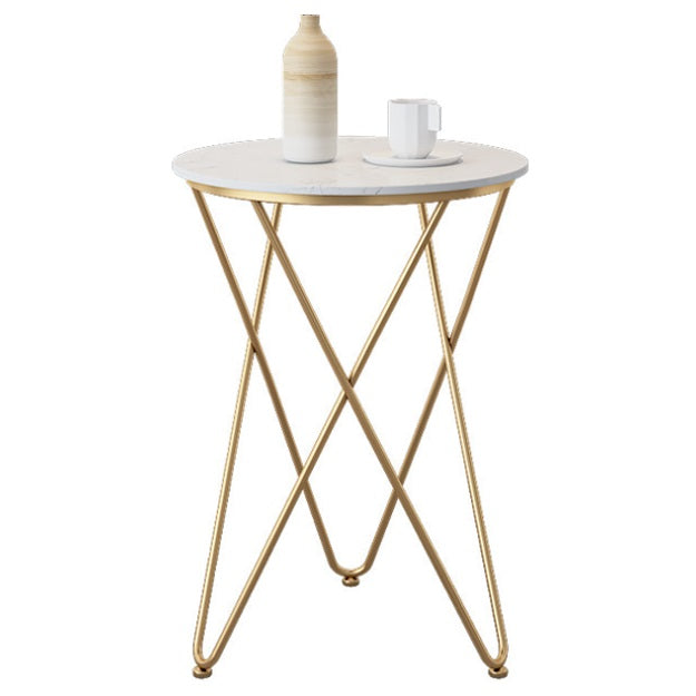 Traditional Luxury Stone Dinette Table Round Tripod Base Dining Table for Home