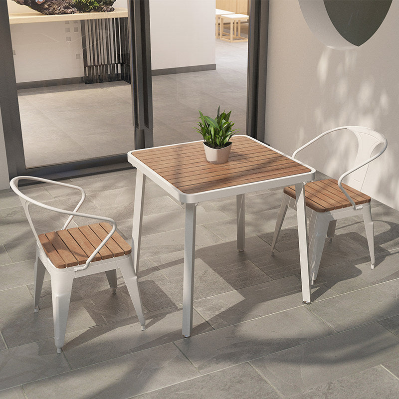 Mesa de comedor industrial 4 mesa base de metal para la cena de cocina en casa