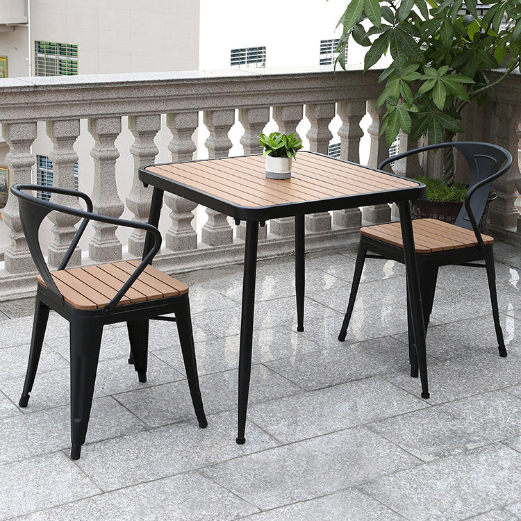 Mesa de comedor industrial 4 mesa base de metal para la cena de cocina en casa