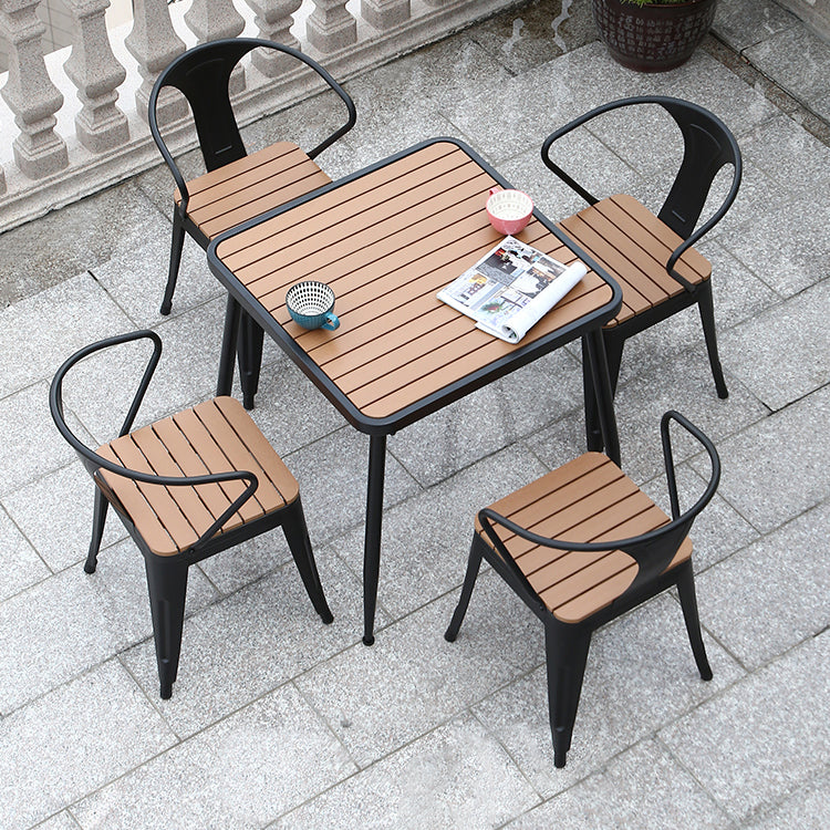 Mesa de comedor industrial 4 mesa base de metal para la cena de cocina en casa