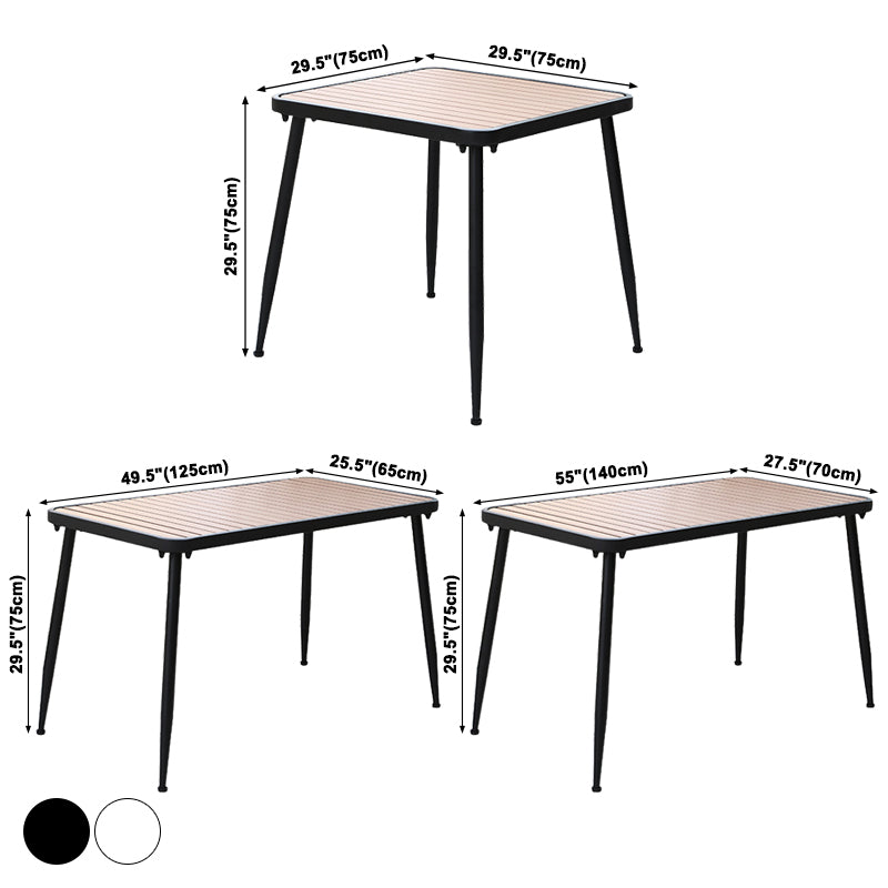 Mesa de comedor industrial 4 mesa base de metal para la cena de cocina en casa