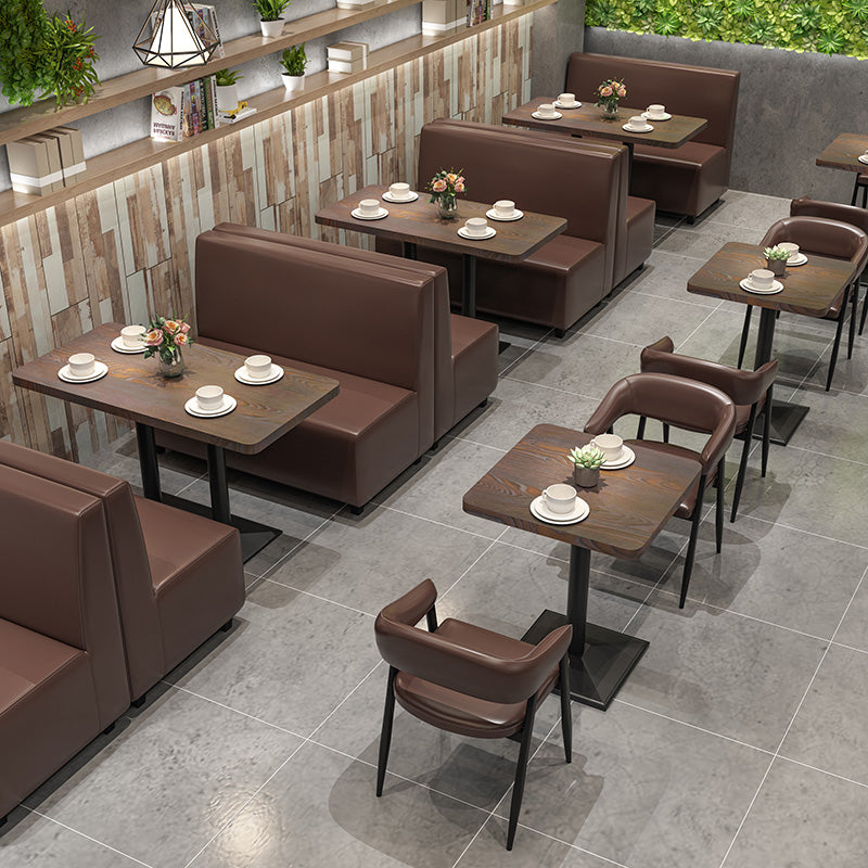 Industrialstil hölzerner Abendküche Tisch brauner Tisch mit schwarzem Rahmen