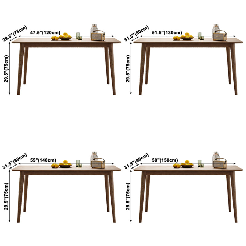Tavolo da pranzo moderno di rettangolo di legno di cenere in noce con 4 gambe per il ristorante