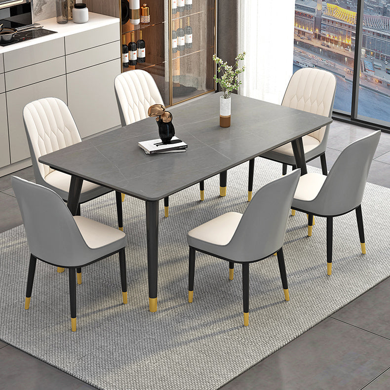 Mesa base de comedor de piedra de sinterización industrial rectangular 4 Table base de patas para el hogar