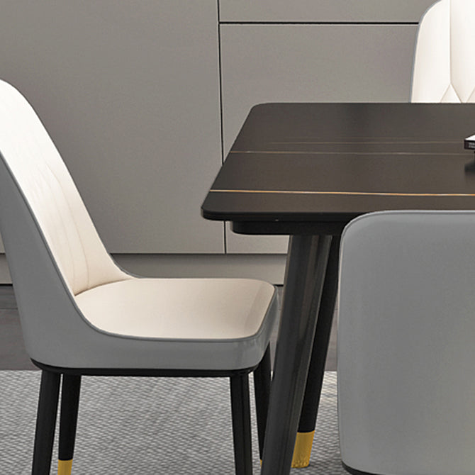 Mesa base de comedor de piedra de sinterización industrial rectangular 4 Table base de patas para el hogar