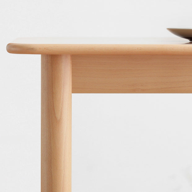 Rectangle Wooden Dining Table Modern Beech Table in Nature with 4 Legs