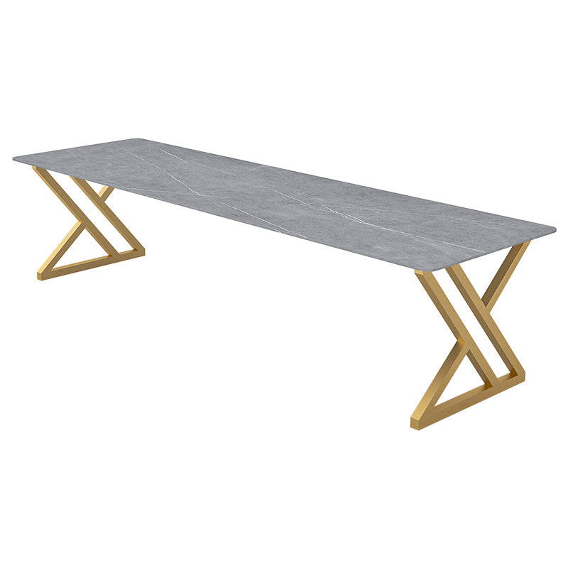 Mesa de comedor rectangular mesa de cena de piedra industrial mesa de cocina para interiores