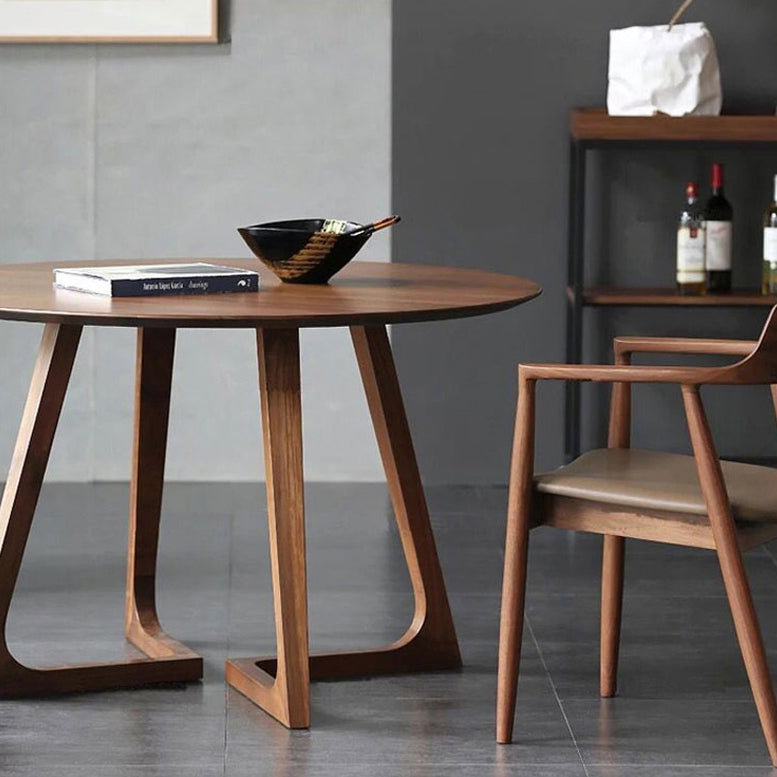 Table à manger moderne à double piédestal