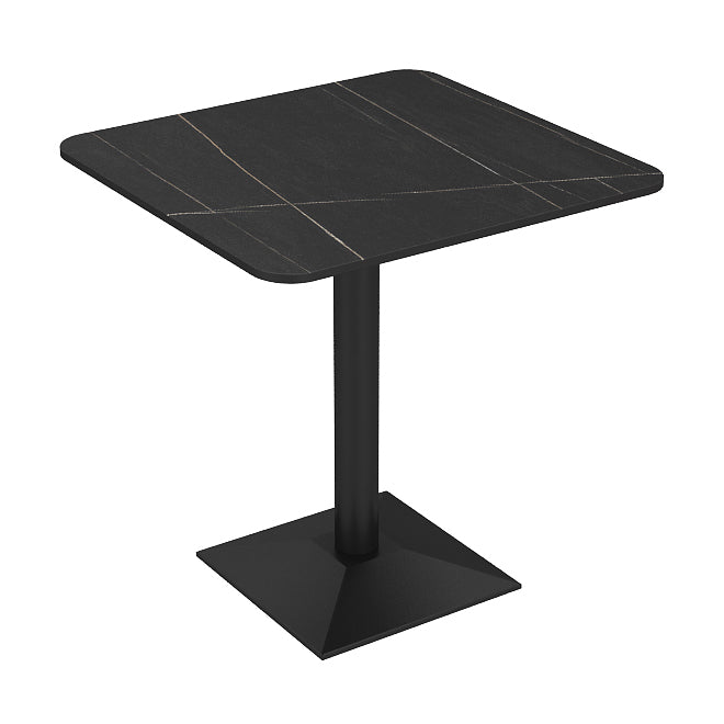 Industrieel gesinterde stenen eetkamer keukentafel rechthoekige tafel met metalen basis