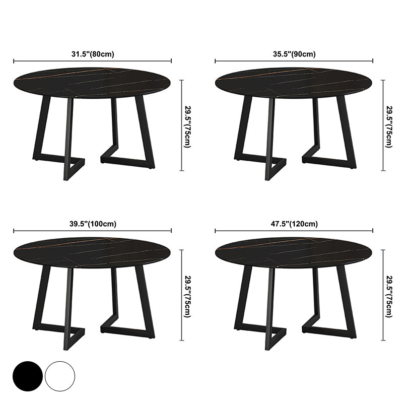 Tavolo da pranzo in pietra sinterizzato glam tavolo da pranzo da cucina standard con doppia base di piedistallo