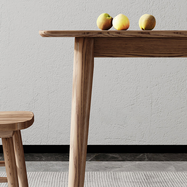 Legno rettangolo in tavolo da pranzo marrone Tavolo di cenere moderno con 4 gambe per il ristorante