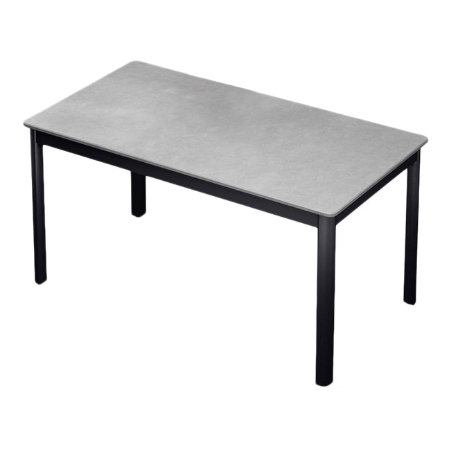 Table à manger en pierre de style industriel Table rectangle de base 4 jambes pour la maison