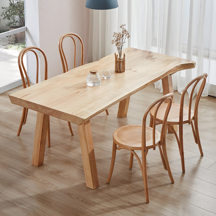 Tavolo da pranzo kaki standard glam tavolo da pranzo a forma di rettangolo in legno massiccio per cucina