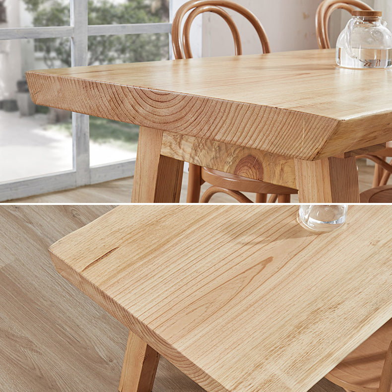 Tavolo da pranzo kaki standard glam tavolo da pranzo a forma di rettangolo in legno massiccio per cucina