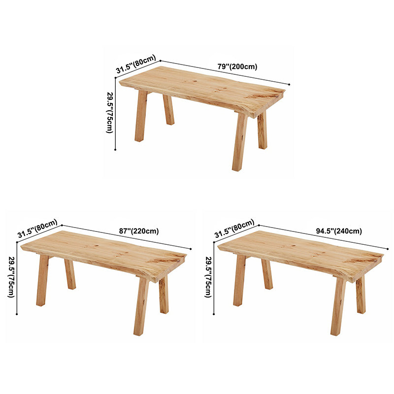 Tavolo da pranzo kaki standard glam tavolo da pranzo a forma di rettangolo in legno massiccio per cucina