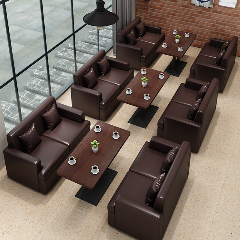 Industrial Wooden Dinner Room Kitchen Table Brown Pedestal Table for Dining Room